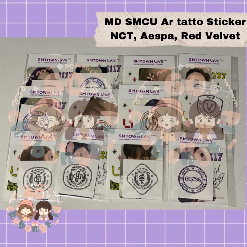 [Ready Stock] SEALED MD SMCU AR Tatto Sticker Set NCT AESPA RED VELVET
