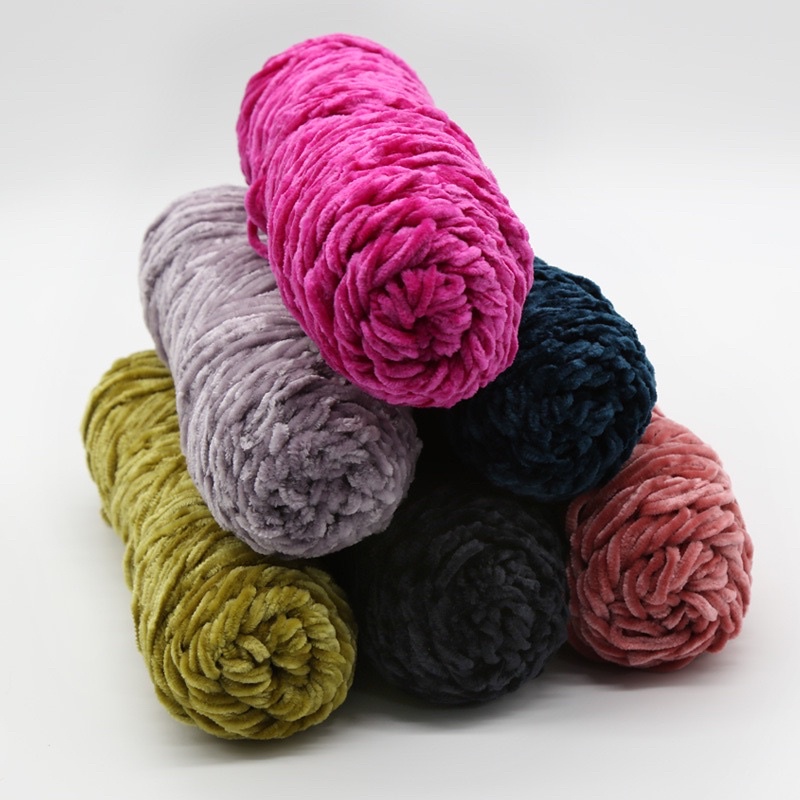 1-35 BENANG RAJUT BELUDRU IMPORT/ VELVET YARN/ BENANG VELVET -7C11