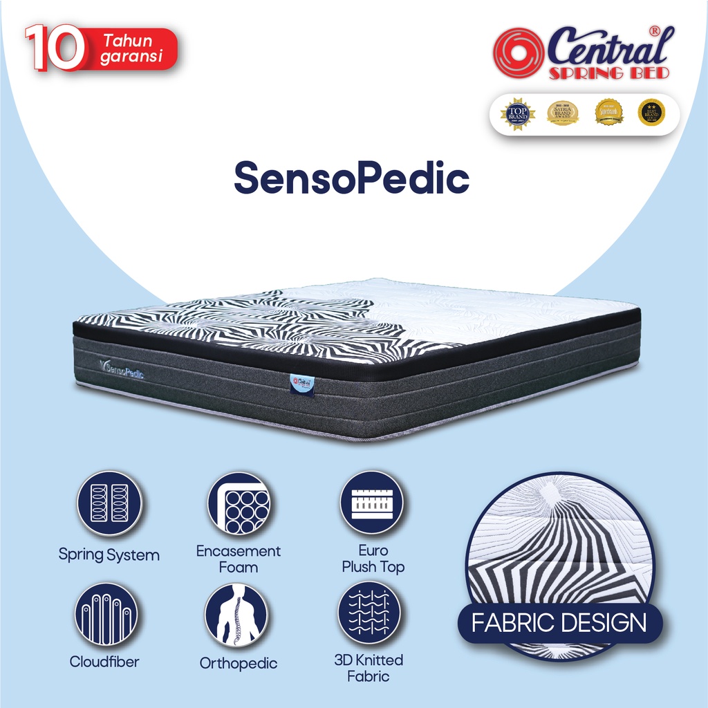 Central Spring Bed Sensopedic – Mattress Only