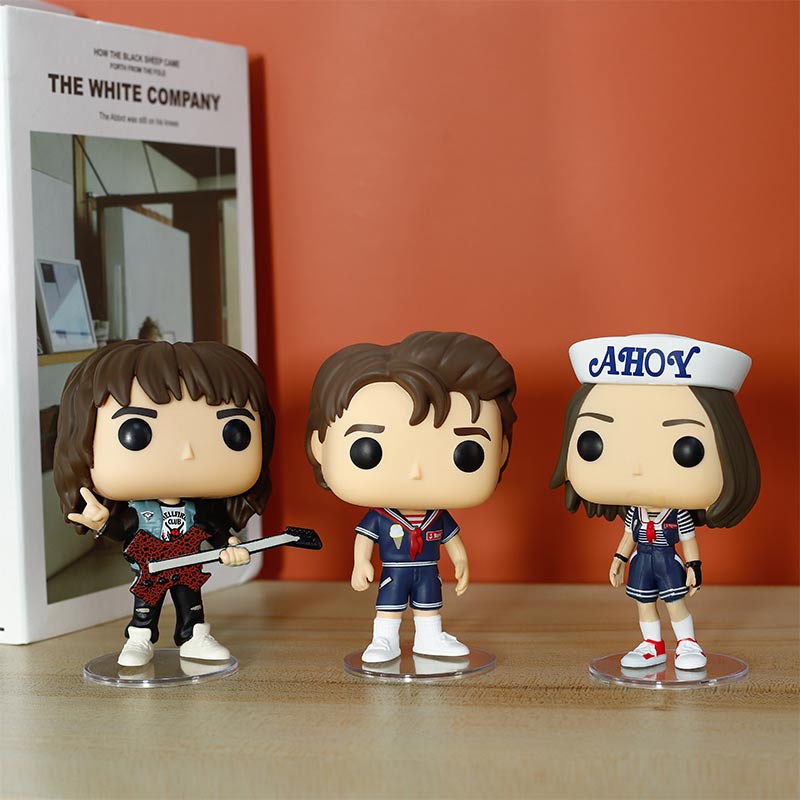 Stranger Things Montauk Karakter Eddie Munson Dustin Steve Action Figure Boneka Mainan Koleksi Dekorasi Kamar Hadiah Ulang Tahun