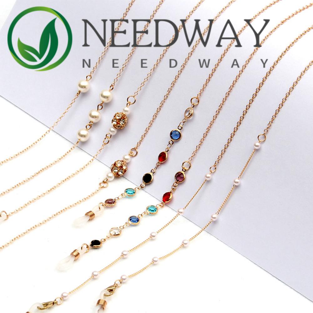 Needway   Mutiara Perlindunganchains Kacamata Rantai Sunglasses Cords Anti-lost Fashion Pria Metal protectionLanyards