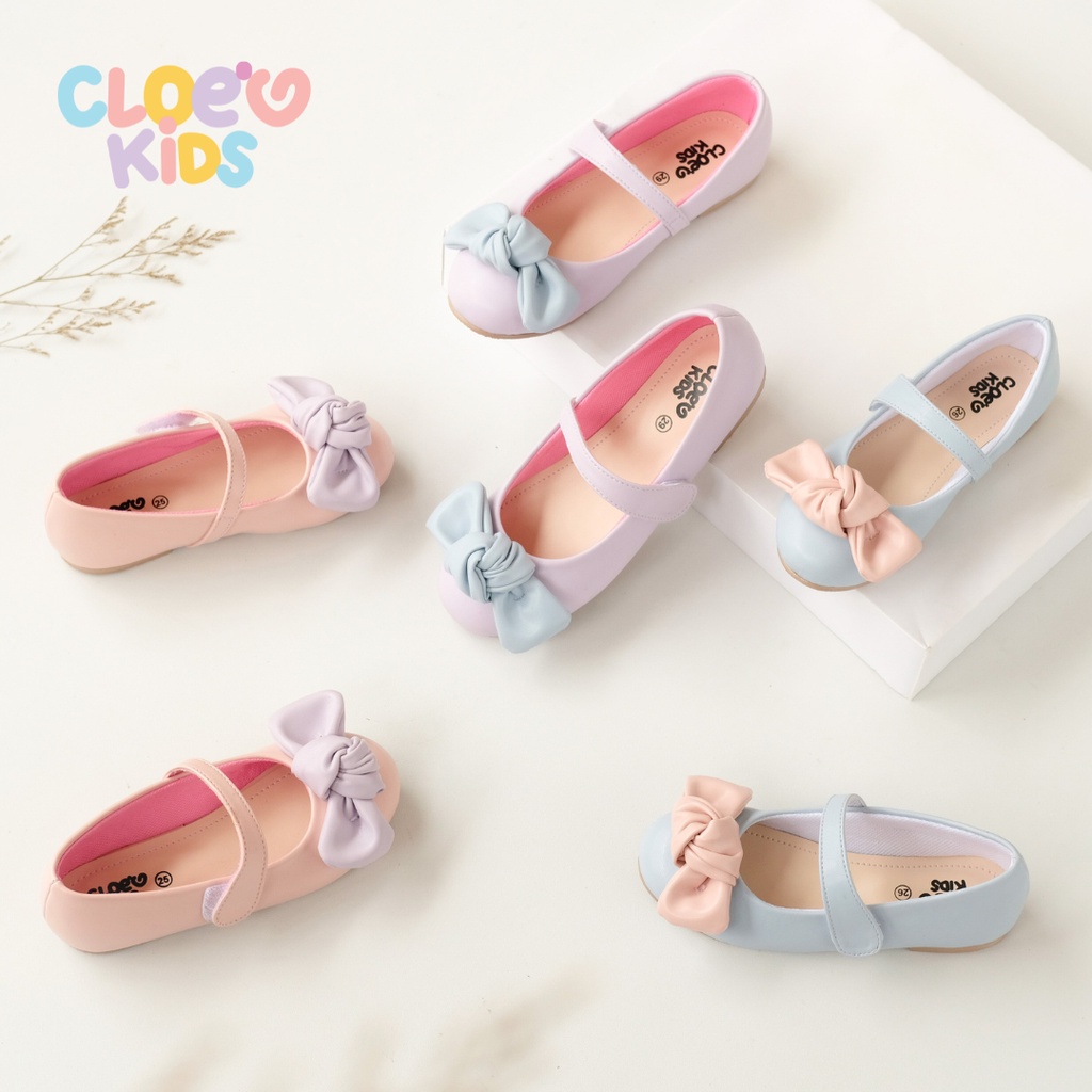 CLOEVKIDS - READY STOCK Cheli Size 22-35 Flatshoes Pastel Sepatu Ballet Wanita Ballerina Korean Style Lucu
