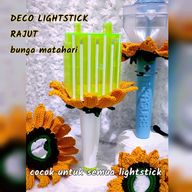 Jual Dekorasi Lightstick/Deco Lightstick/Cover Lightstick rajut bunga ...