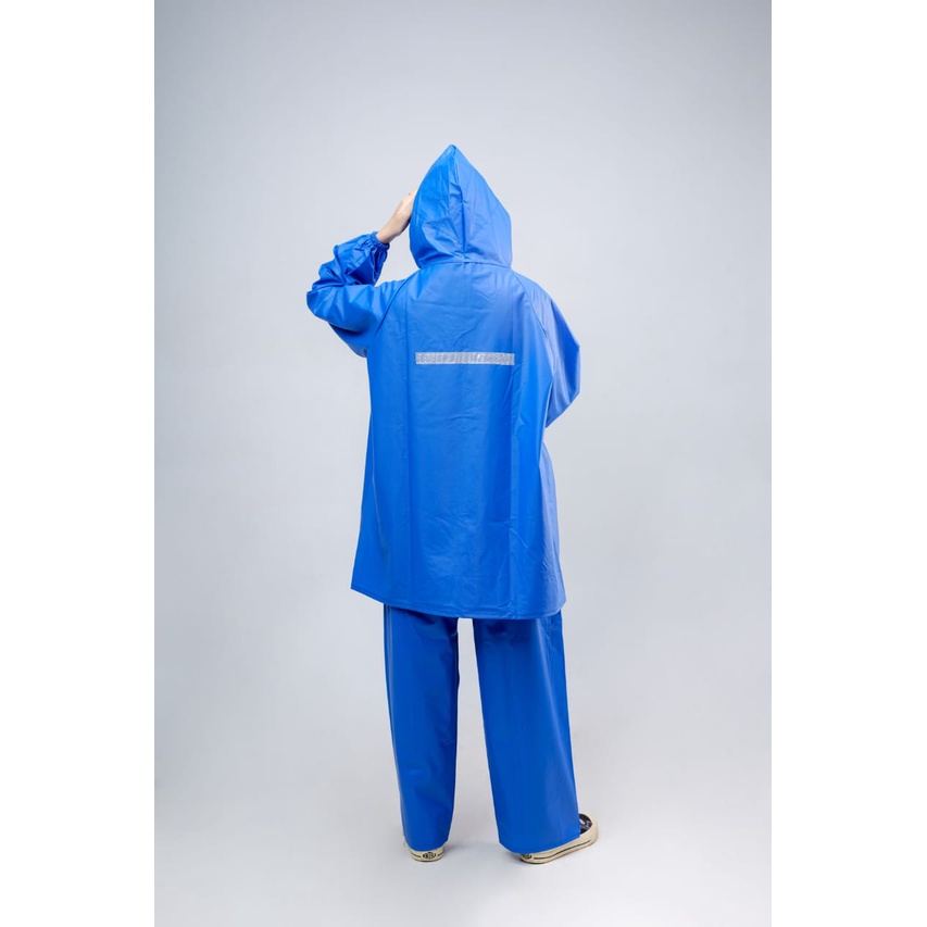 RAINCOAT, JAS HUJAN PVC KARET MANTEL MOTOR ANTI REMBES By Azka