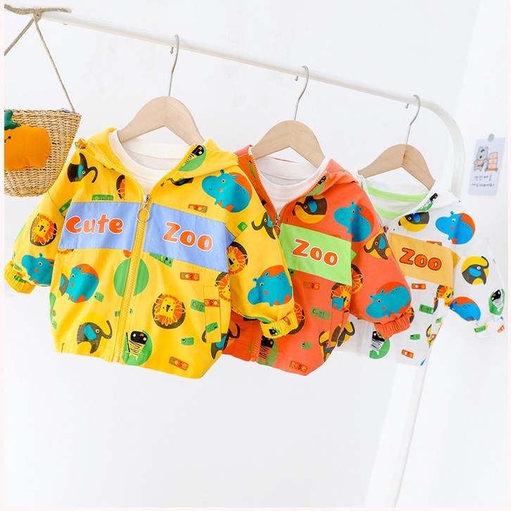 CZ88 NEW Jaket bayi dan anak motif cute zoo