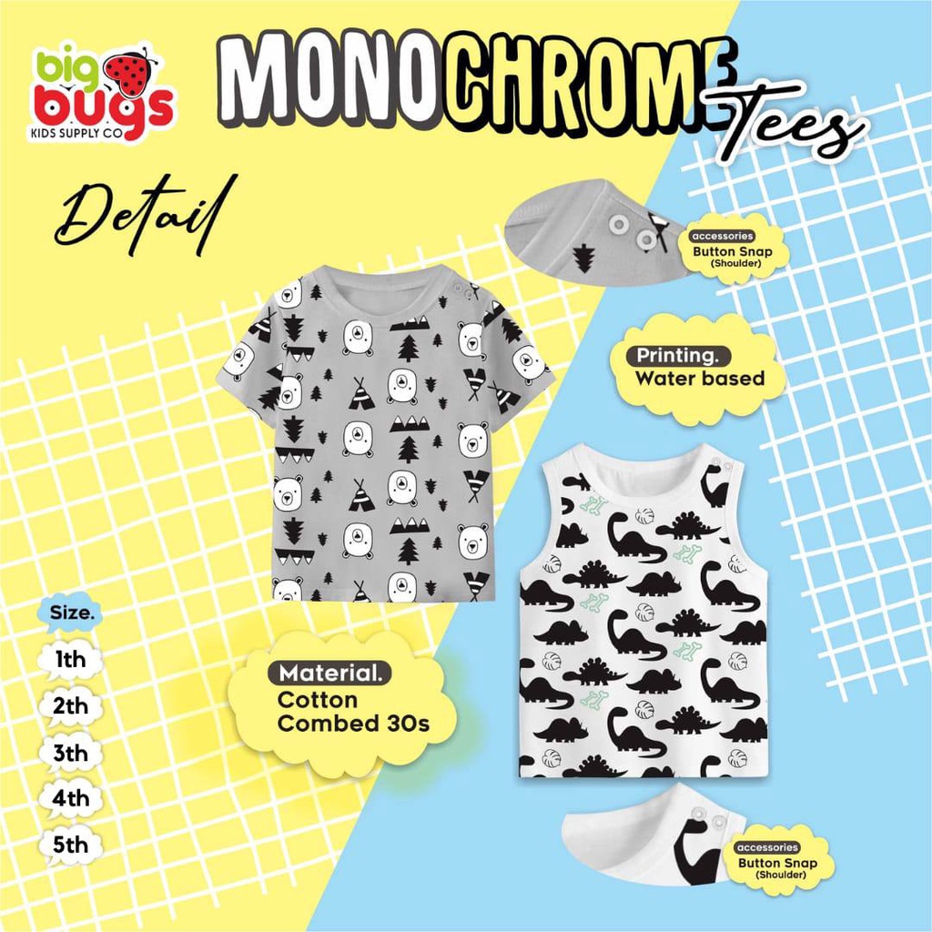 Monochrome Tees 3in1 by Bigbugs