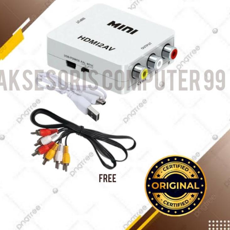 Harga Bersahabat hdmi to rca + Kabel rca 1.5 meter / hdmi to rca av / mini hdmi2av / hdmi to av / co