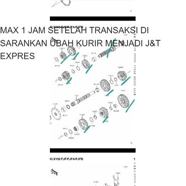 Gear rasio set Klx150S bf L original Kawasaki