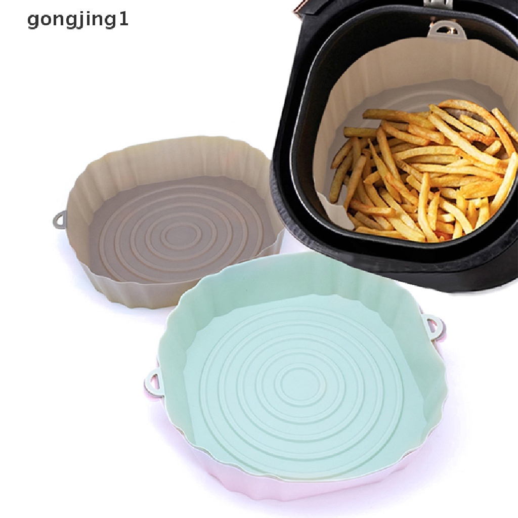 Ggg 18 cm Air Fryer Silicone Pot Penggorengan Udara Basket Liner Anti Lengket Oven Baking Tray ID