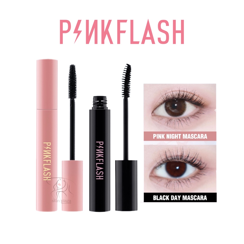 PINKFLASH Oh My Wink Maskara Night &amp; Day Volumezing Pink Lengthening Fiber filled Mascara Black Waterproof OhMyWink