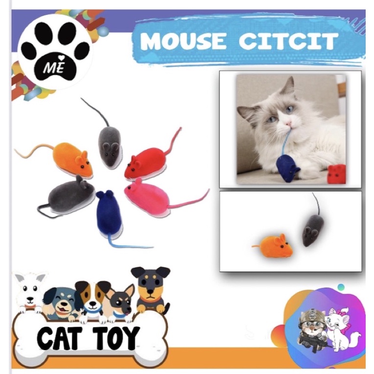 Mainan Hewan bentuk Mouse Cit Cit / Pet Toy / Mainan Kucing / Mainan Anjing