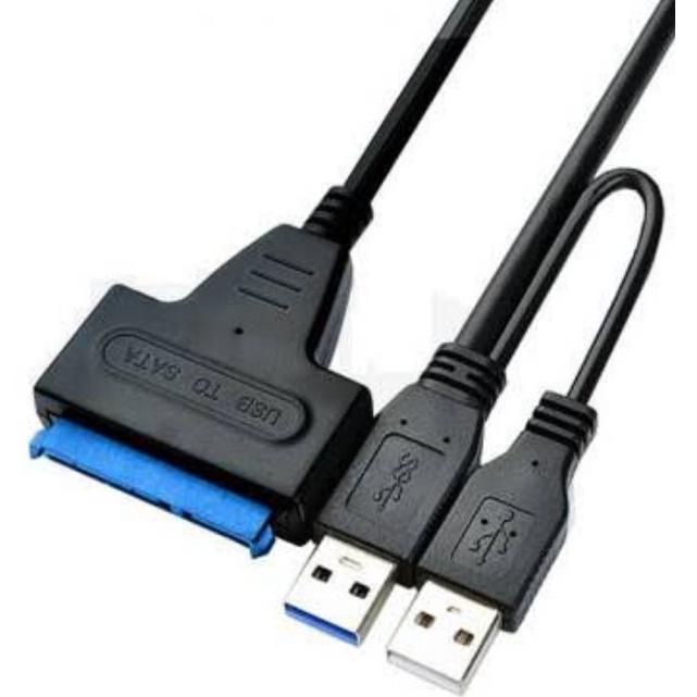 Promo - Kabel konektor konverter USB 3.0 to SATA hardisk PC 3.5, HDD Lap2.5 internal jadi eksternal