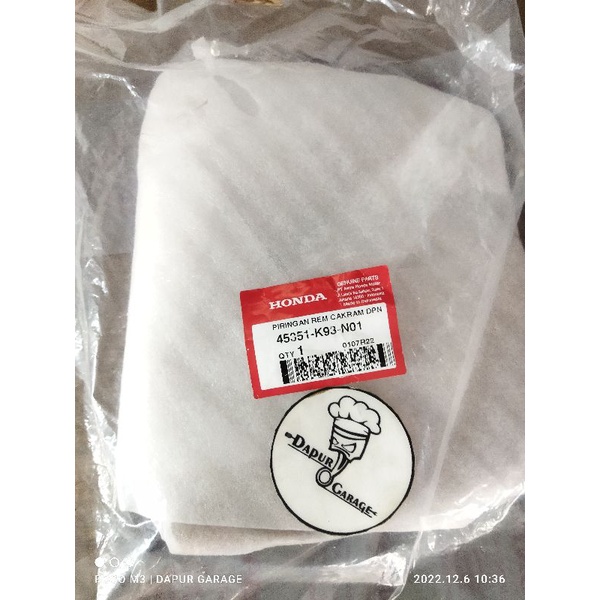 Piringan Cakram depan Scoopy esp original honda