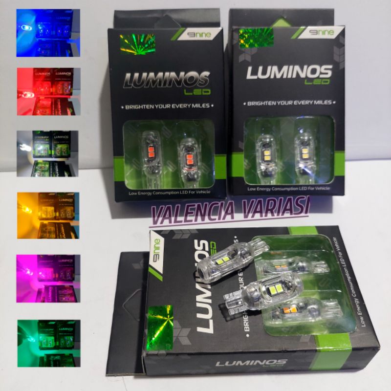 LUMINOS LAMPU LED T10 GS1 3030 Led 5 Mata Lampu Sen Senja Motor Mobil Luminos 9Nine