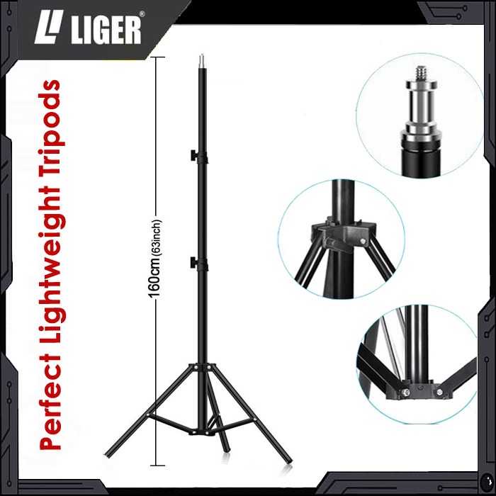 Tripod hp Selfie 3161 Tinggi 1.6 meter tripot stand untuk hp kamera lampu lighting ringlight panjang1.6meter