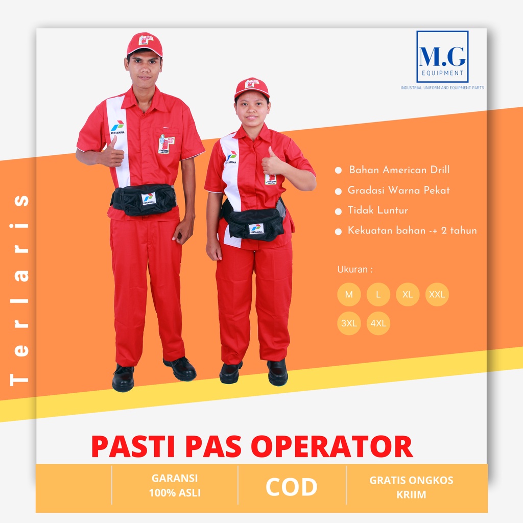 Baju Operator SPBU Pasti Pas ,Pengawas ,Teknisi ,Office Boy Lengan Pendek