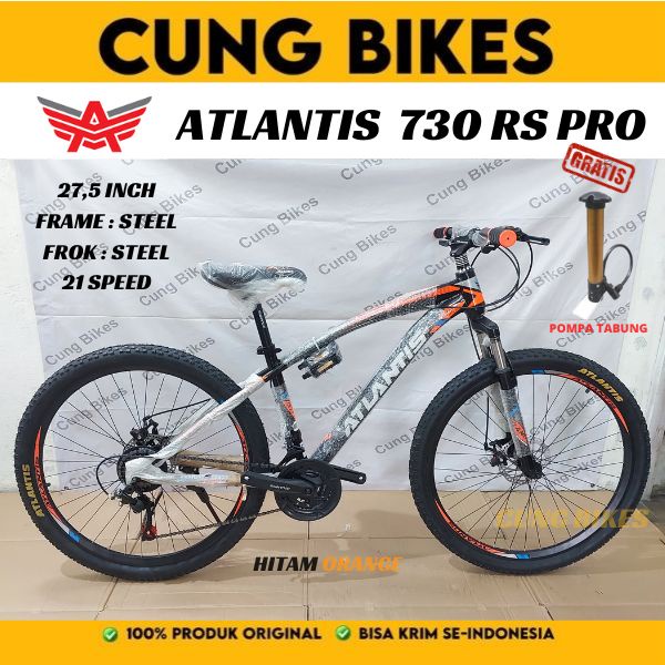 Sepeda Gunung Atlantis MTB 24 26 inch 735 dan 27,5 inch 730 Diskbrake 21 speed