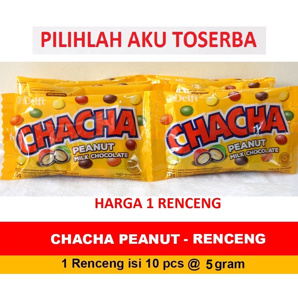 

CHACHA PEANUT Milk Chocolate 5 gram kemasan Renceng - (HARGA RENCENG)