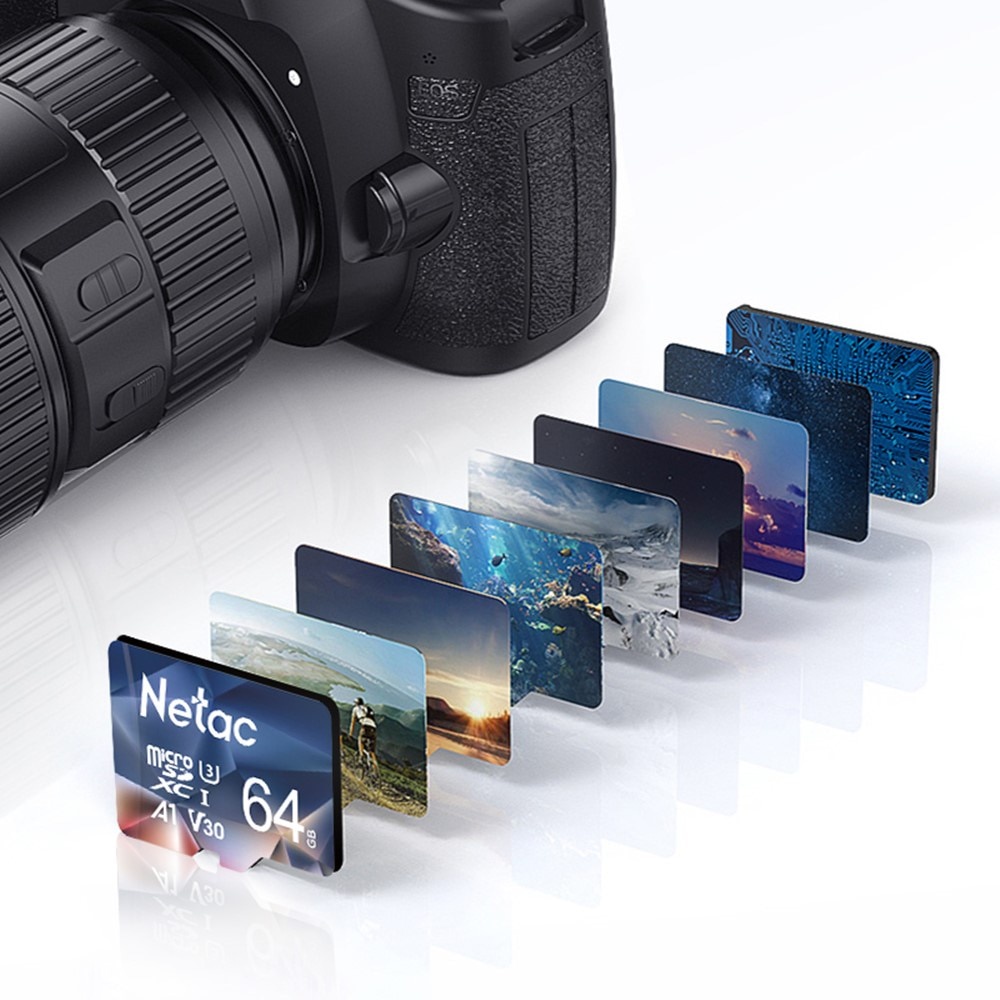 Netac A1 Micro SD Card 512GB 256GB 128GB Kartu Memori Micro TF Card HD Transfer Flash Memory Card