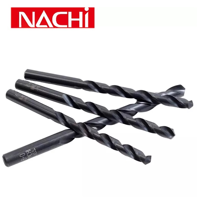 NACHI Mata Bor Besi HSS Asli 3 3.5 4 4.5 5 6 8 mm HSS Straight Shank Drill (ORIGINAL 100%) HARGA PER 1 pcs