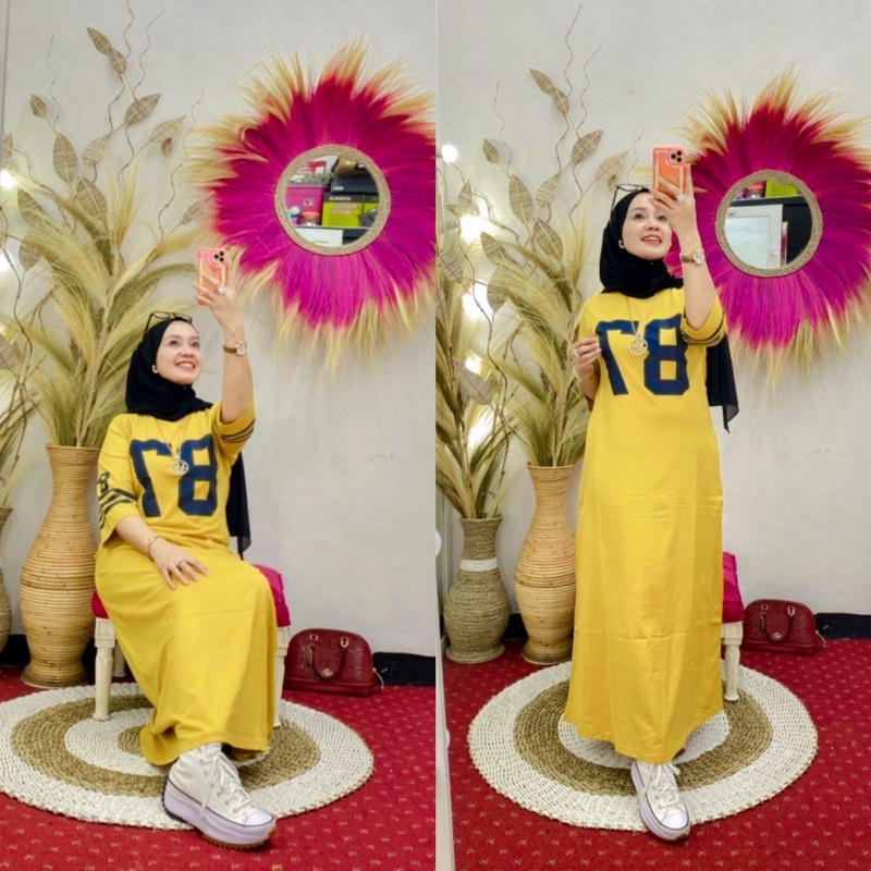 GAMIS WANITA KAOS TERBARU BY NABIL 87 KEKINIAN PREMIUM