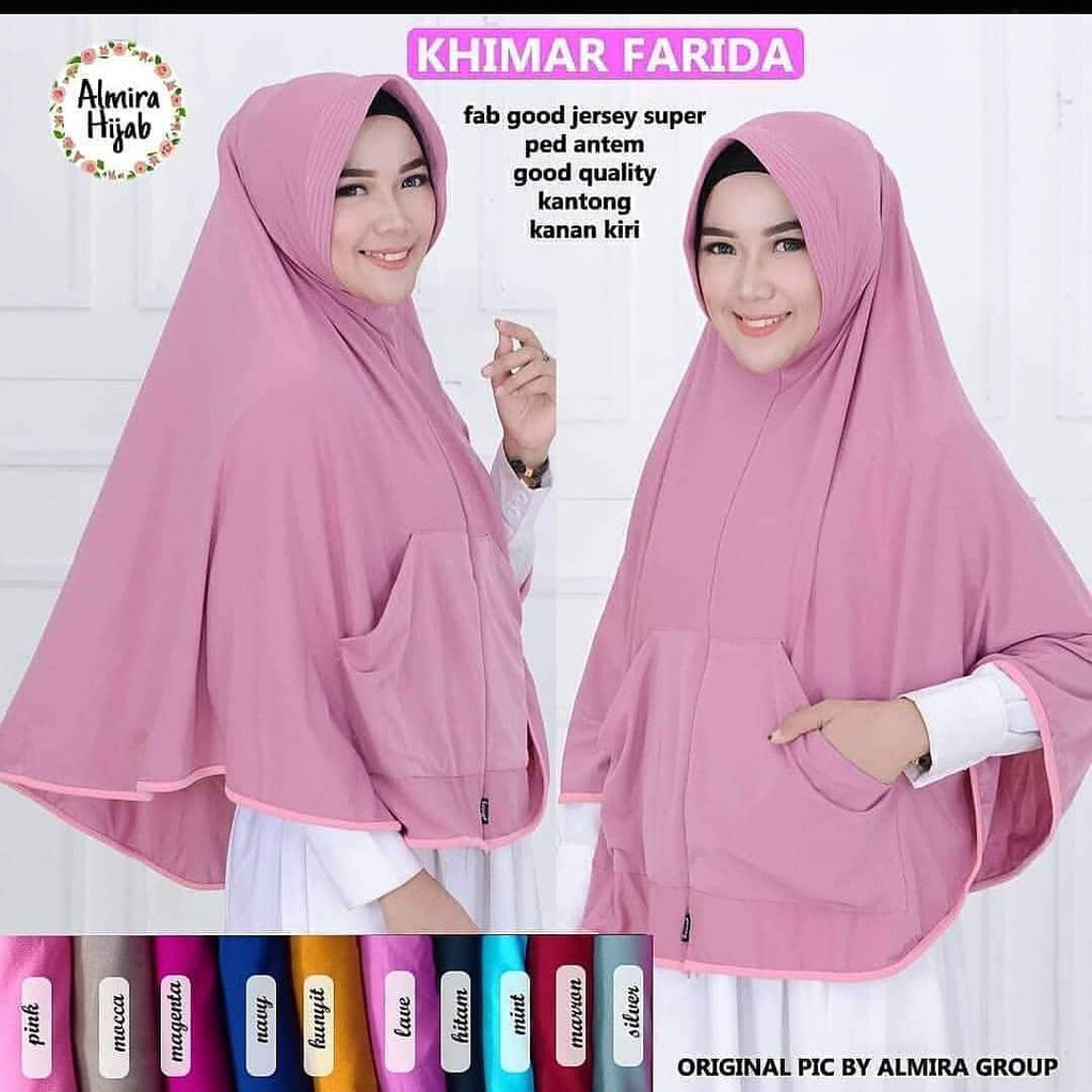 jilbab hijab saku jumbo syari bahan jersey