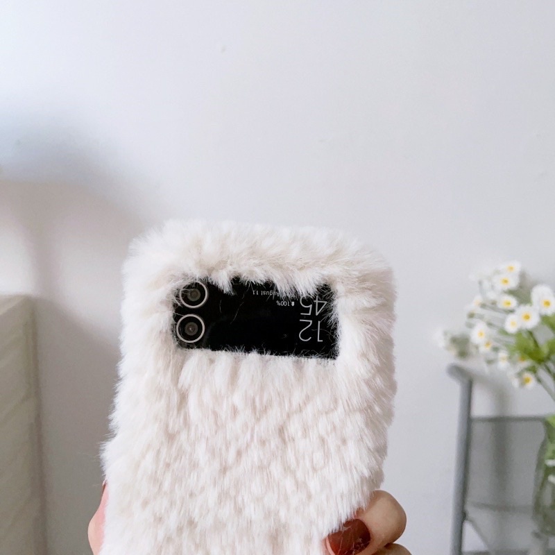 Flip Case Soft Plush Furry Polos Samsung Galaxy Z Flip 3 Z 4 5G Z Flip3 Zflip3 Zflip4 Flip4 Casing