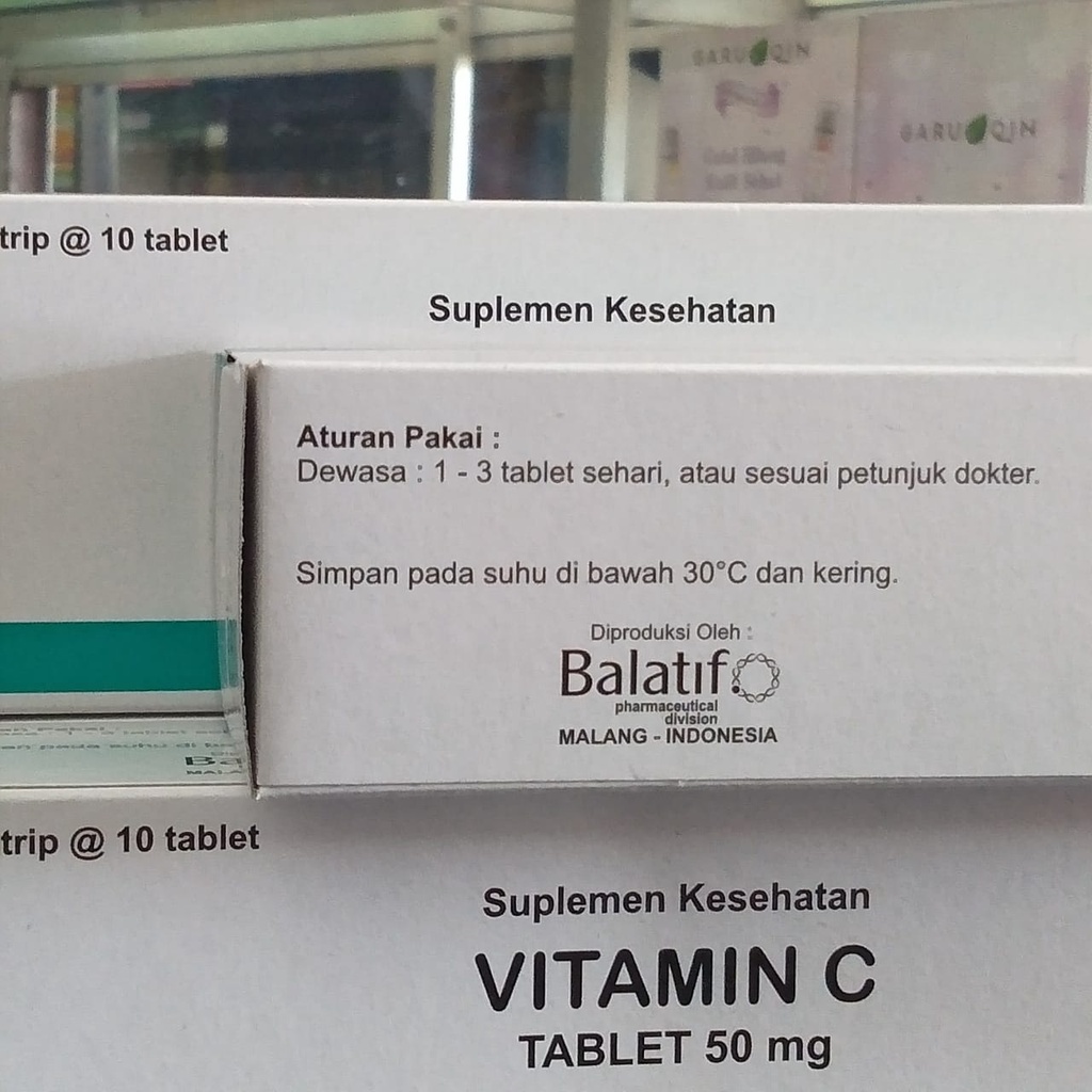 VITAMIN C 50 MG BALATIF 1BOX @ 10 STRIP vitamin c