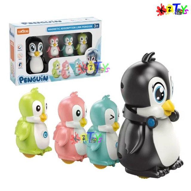 MAINAN ANAK PENGUIN ISI 4 MAINAN PENGUIN MAGNET MUSIK DAN EDUKASI ANAK