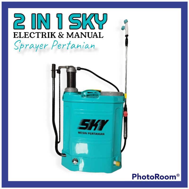 Sprayer Gendong Semprot Hama Elektrik dan Manual Tanki Pertanian 2 in 1 Baterai Aki Cas 18L