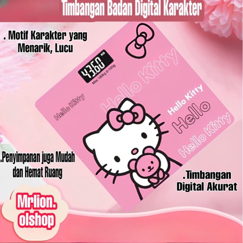 Timbangan Badan Kaca Digital Body Elektronik Kartun⭐ Mrlion ⭐