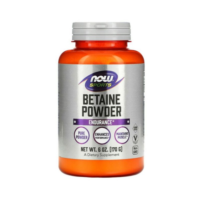 Now Sports Betaine Anhydrous TMG Powder 6 oz (170 g) Muscle Endurance Pre Workout Nitric Oxide