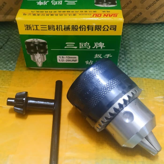 Drill Chuck | Kepala Bor 1.5 - 13mm 1/2-20 UNF (SAN OU)