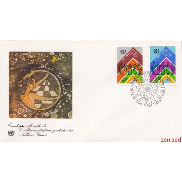 

A387 Prangko United Nations FDC 1984 International Youth Year 1 Pcs