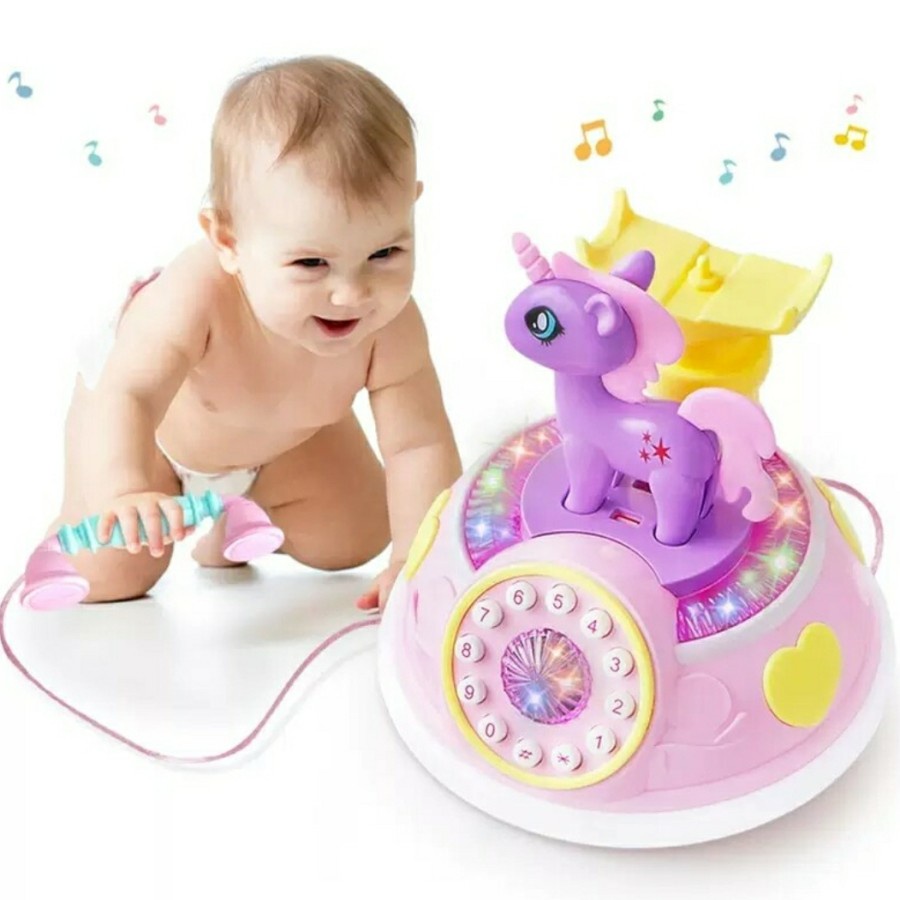 Mainan Telepon Poni Kuda Bunyi Music dan Lampu Jumbo Bayi Kado Anak Telephone Pony SNI - HTO