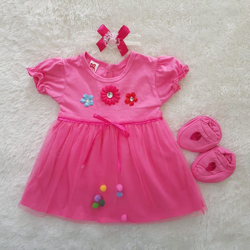 Baju Bayi Set dress 3in1