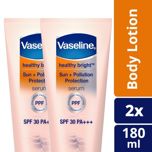 VASELINE HEALTHY BRIGHT HANDBODY LOTION SPF 30 SERUM KULIT 180ML ISI 2