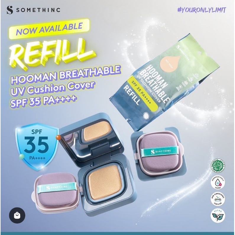READY REFILL Somethinc Hooman breathable UV Cushion SPF++35PA|Bedak somethinc|refill hooman