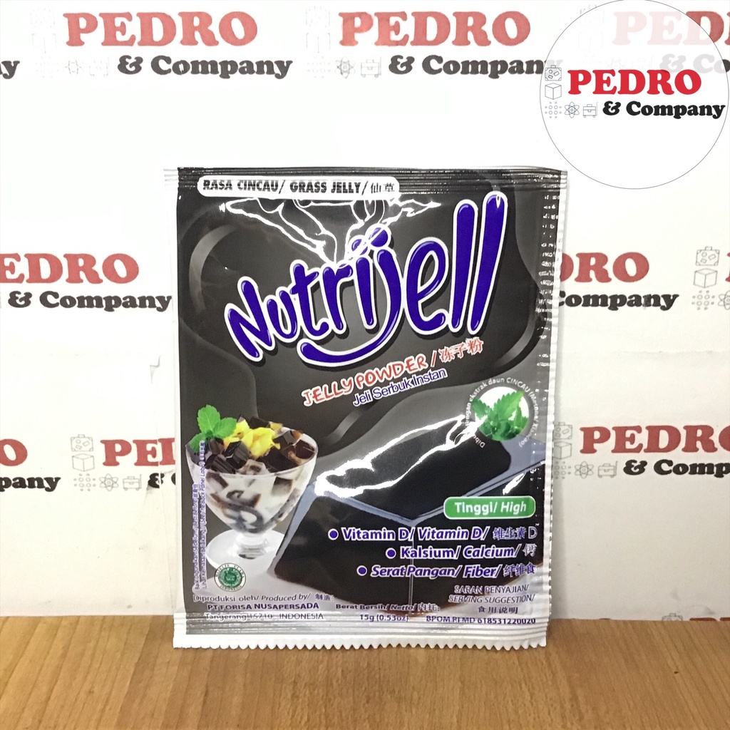 

Nutrijell jelly powder serbuk bubuk cincau grass jelly 15 gram - BARU