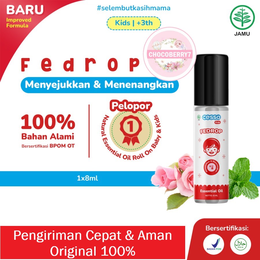 Cessa Fever Drop BABY / KIDS - Cessa FEDROP BPOM OT Essential Oil Obat Penurum Demam Bayi