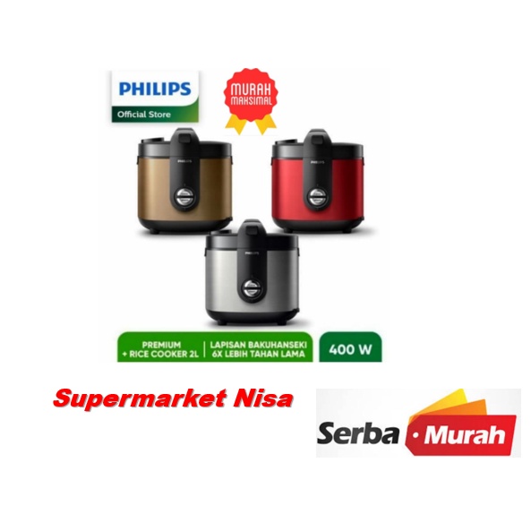 Jual Rice Cooker Pro Ceramic 2 Liter PHILIPS Type HD3138 Gold