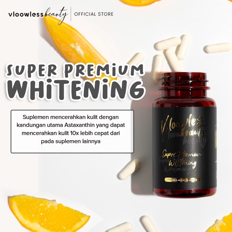 SUPER PREMIUM WHITENING | SPW VLOOWLESS BEAUTY | SUPLEMEN PEMUTIH AMPUH BPOM