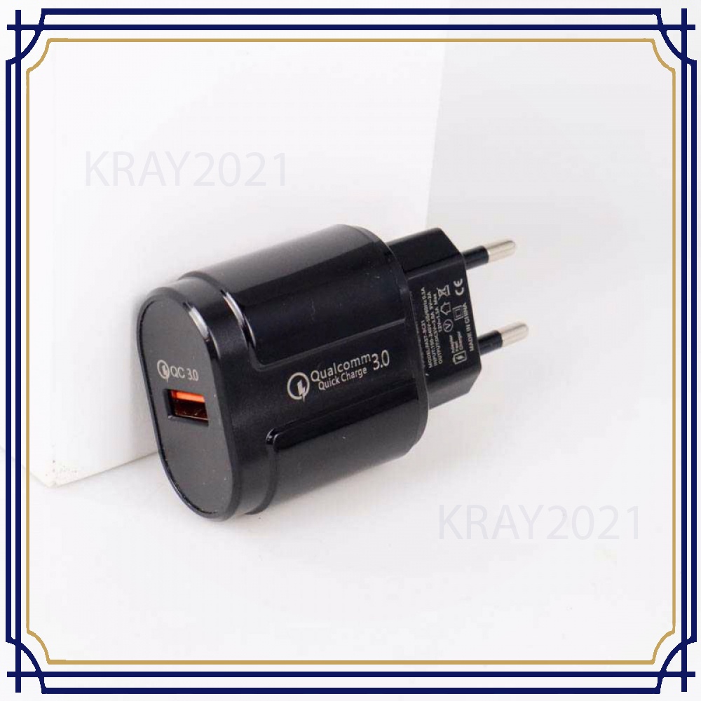 Charger USB 1 Port QC3.0 3A 18W EU Plug -CG950