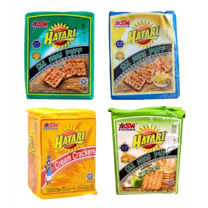 

HATARI See Hong Puff Malkist Crackers Biskuit Ori , Cream / Krim , Kelapa , Margarin 245gr 260gr