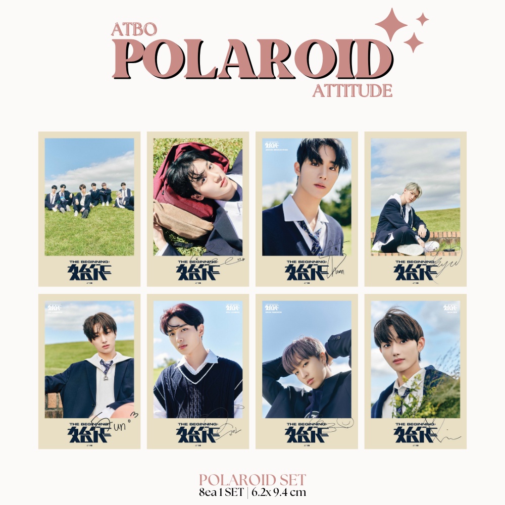 POLAROID ATBO ATTITUDE (ISI 8 PCS + LAMINASI 2 SISI) TANDA TANGAN TTD KPOP IDOL KOREA PREMIUM MURAH UNOFFICIAL JUNSEOK JUNMIN HYUNJUN RAKWON SEUNGHWAN YEONKYU BIN READY STOCK !