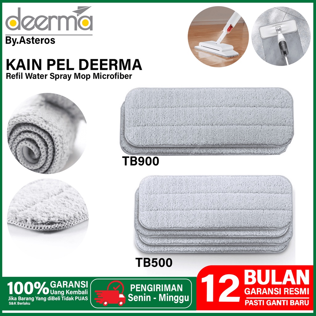 DEERMA Kain Pel Pembersih Lantai Refill Microfiber Replace Mop Cleaning Cloth TB500 TB900