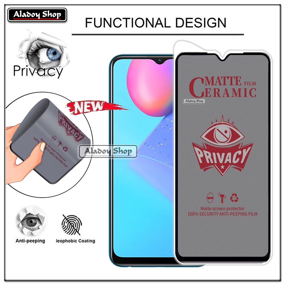 PAKET 2IN1 Anti Gores Privacy Vivo Y20/Y20i/Y20S/Y12S + Tempered Glass Kamera