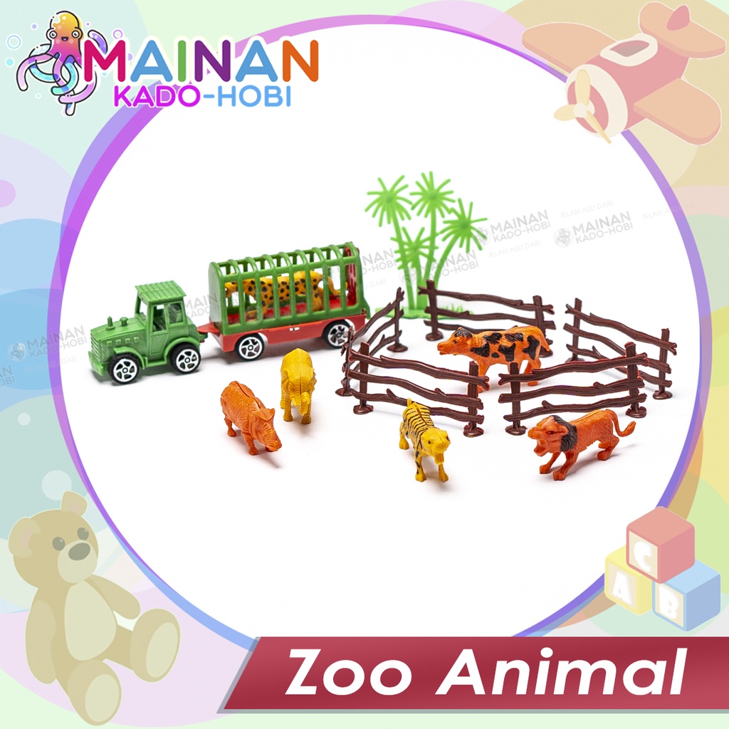 MAINAN EDUKASI ANAK SET MINIATUR HEWAN ZOO ANIMAL WORLD TOYS