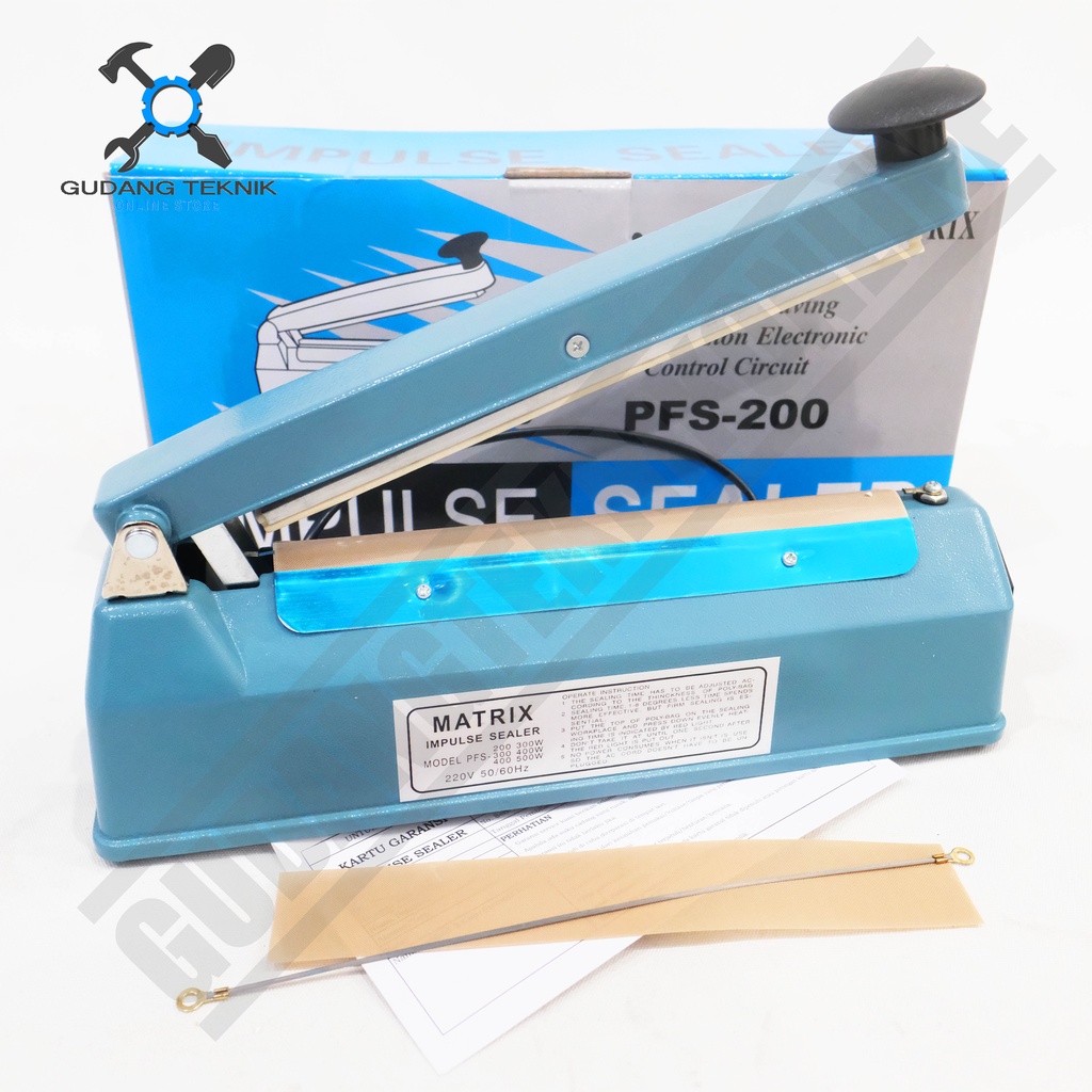 Jual Impulse Hand Sealer 20cm MATRIX PFS200 Body Besi / Alat Press Pres