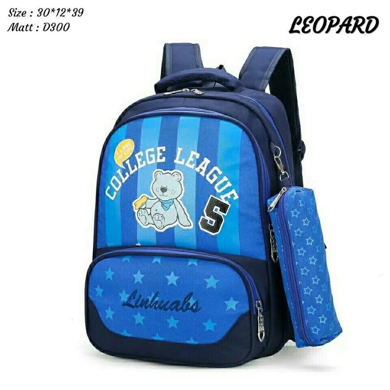 &quot;aurabagss&quot; - Beli 1 Dapat 2 Tas Anak Set 2 in 1 Tas Ransel Sekolah Anak SD SMP Motif &quot;BEAR&quot; #FREE DOMPET PENCIL# Backpack Fashion Anak Unisex Ala aurabagss Murah....